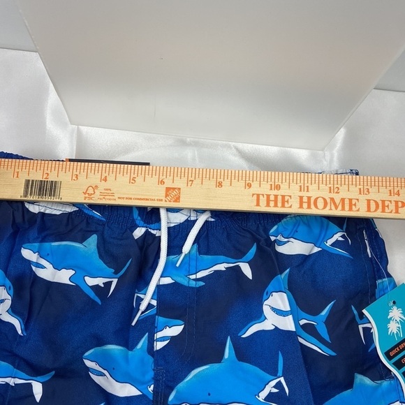 Trunks Surf & Swim Boys Shark Striped Print Swim Trunk Board Shorts Size XL NWT - Picture 6 of 15